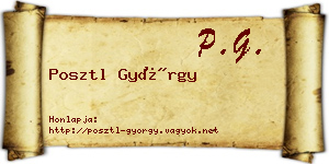 Posztl György névjegykártya